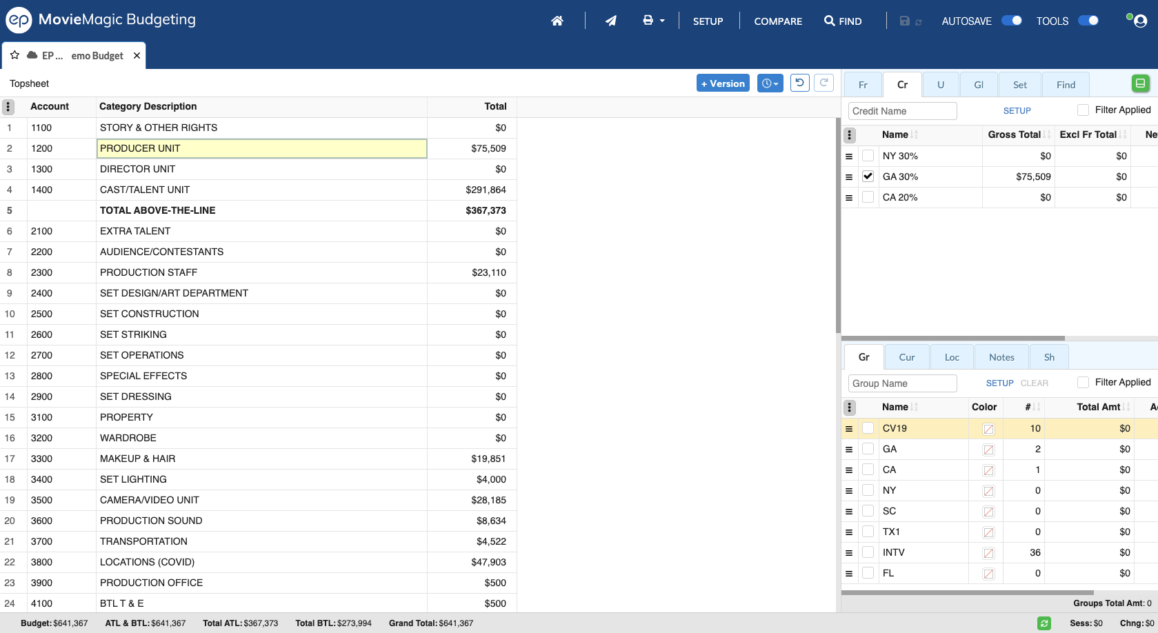Screenshot: MMB Apply Tools Credits pane