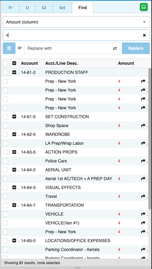 Screenshot: MMB Search Amount