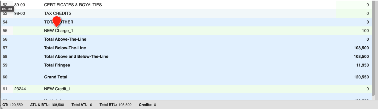Screenshot: MMB inserted charge