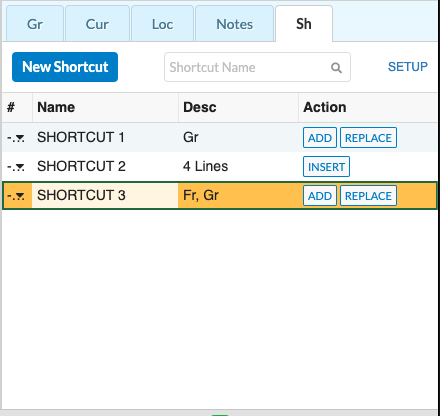 Screenshot: MMB newly created shortcut