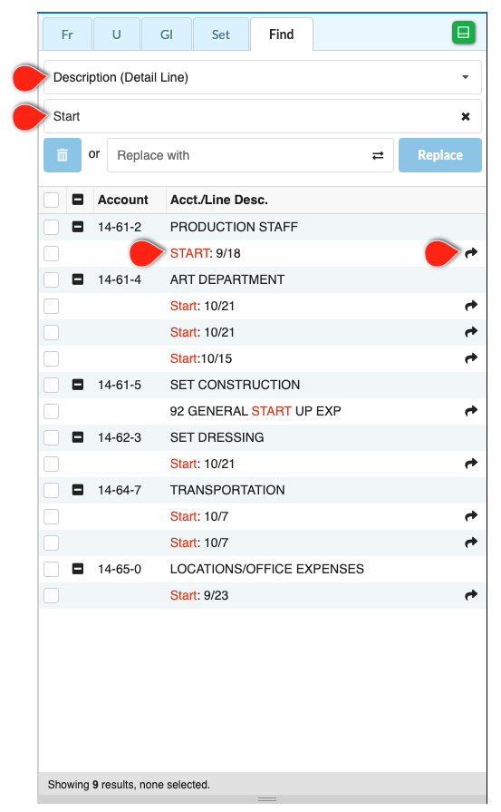 Screenshot: MMB Description search