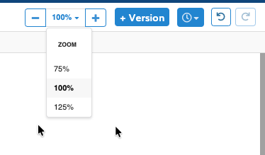 Screenshot: MMB budget grid zoom control