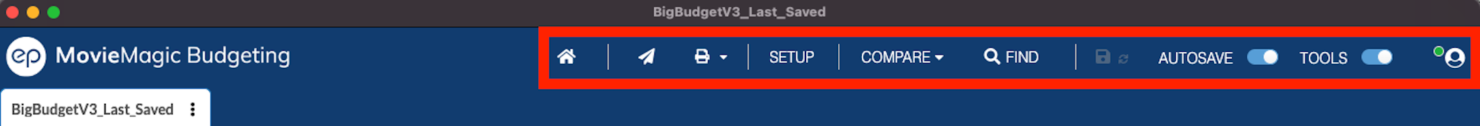 Screenshot: MMB navigation buttons