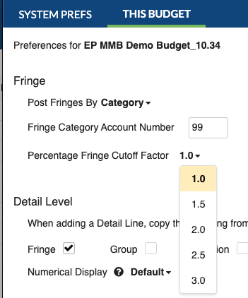 Screenshot: MMB Percentage Fringe Cutoff Factor