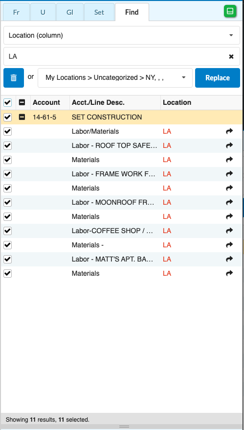 Screenshot: MMB replace locations