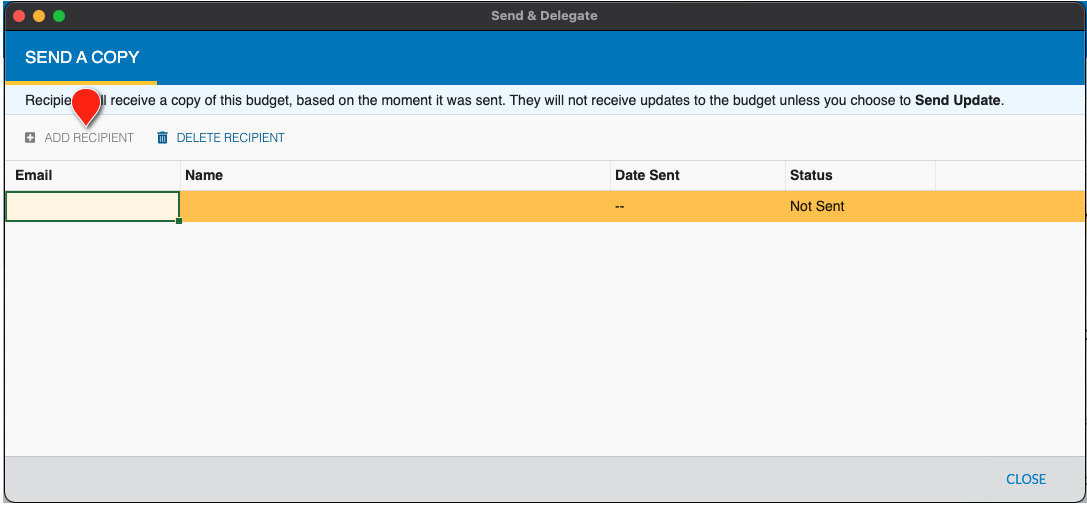 Screenshot: MMB Send a Copy window