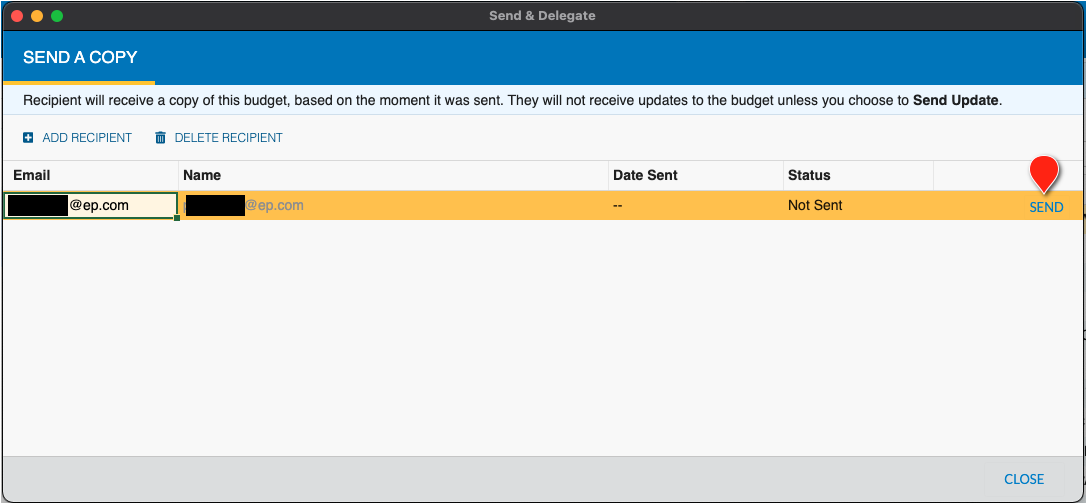 Screenshot: MMB Sending a copy