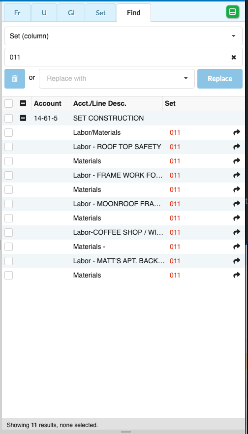 Screenshot: MMB Search by Set