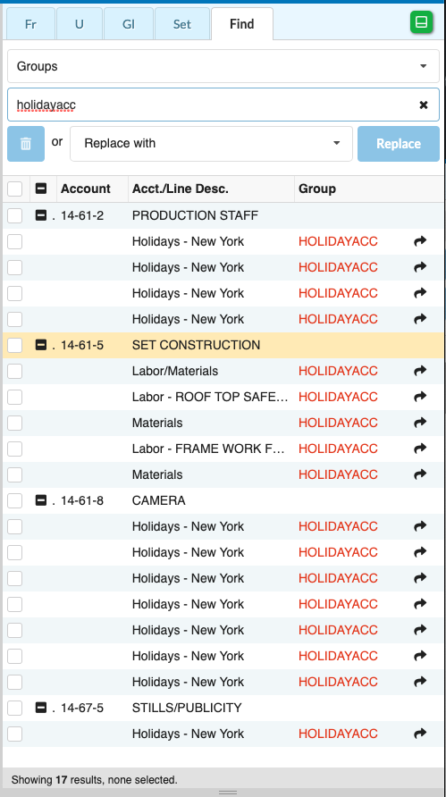 Screenshot: MMB Groups Search